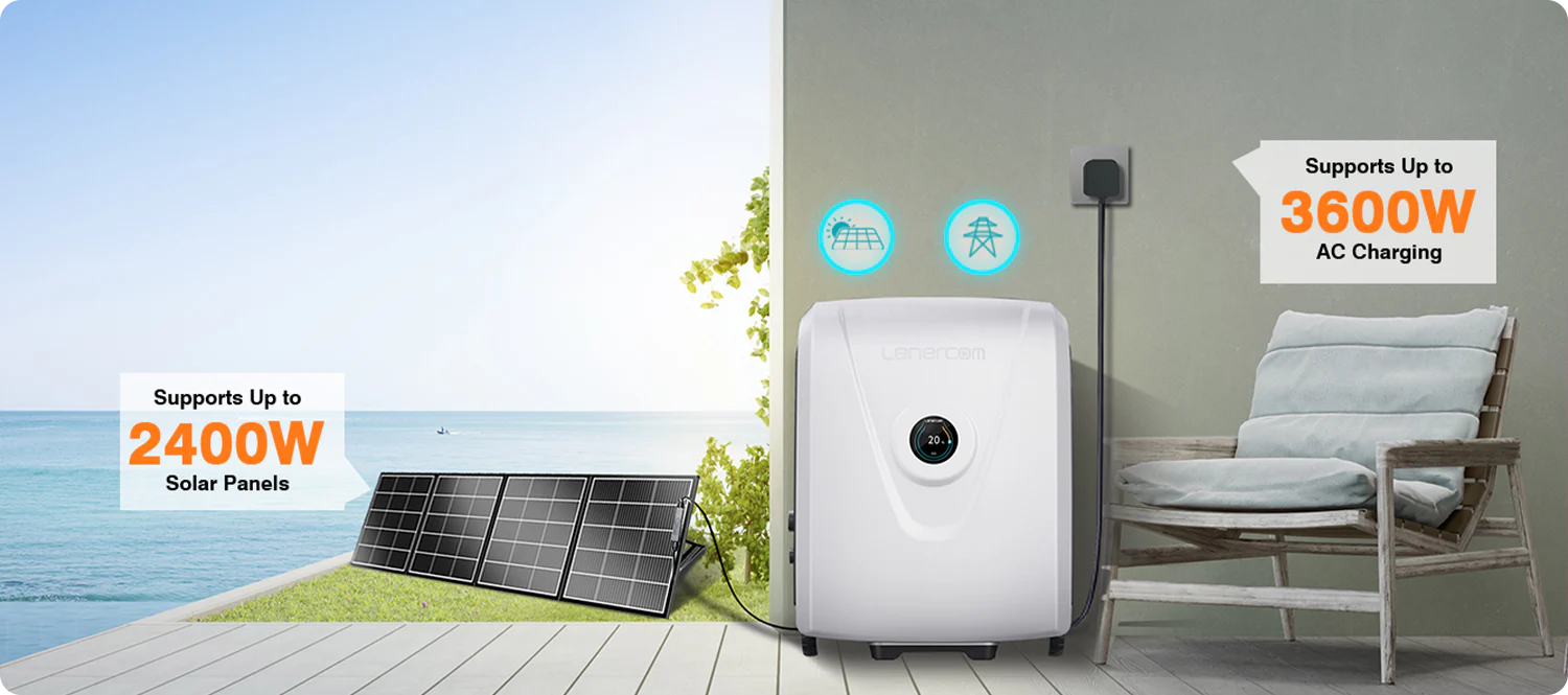 LENERCOM Tragbare Speicherstation mit 3,6kWh